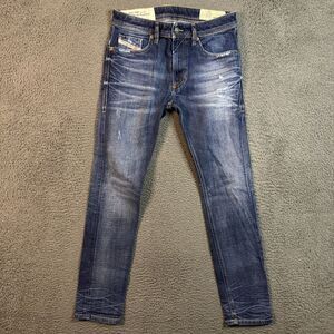Diesel Jeans Mens 29x30 Blue Thommer X Slim Skinny Fit Dark Wash Stretch Denim